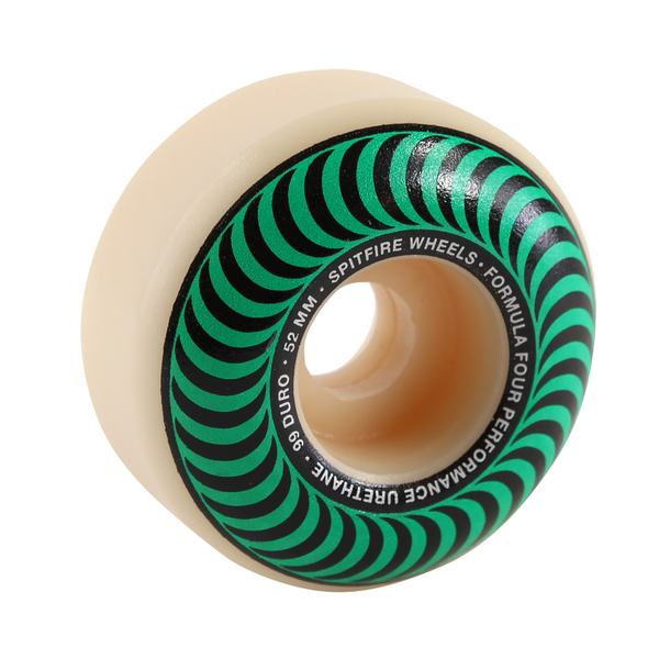 Spitfire - 52mm F4 99a Classic Swirl White w/ Green