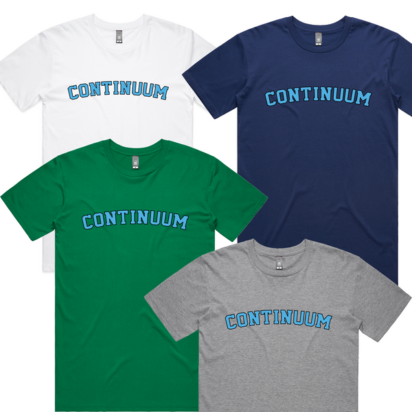 Continuum - Team Bold Curved t-shirt - Cobalt